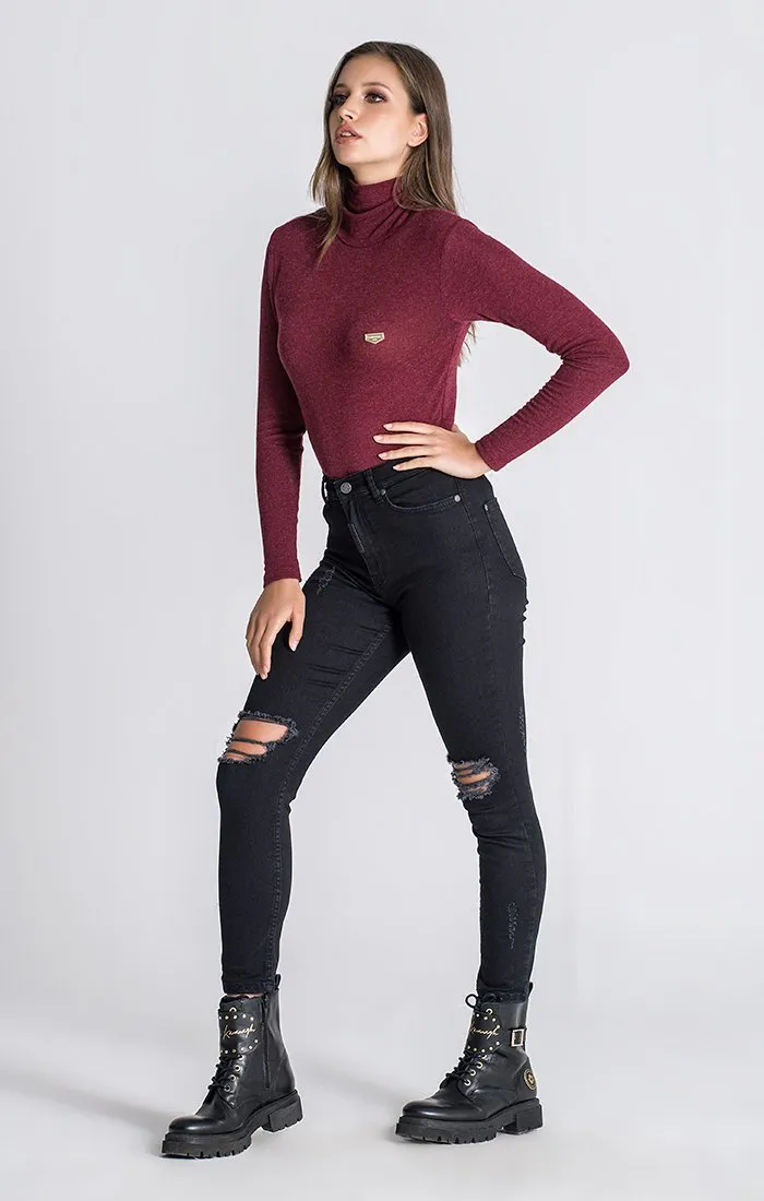 BURGUNDY GK CORE TURTLENECK