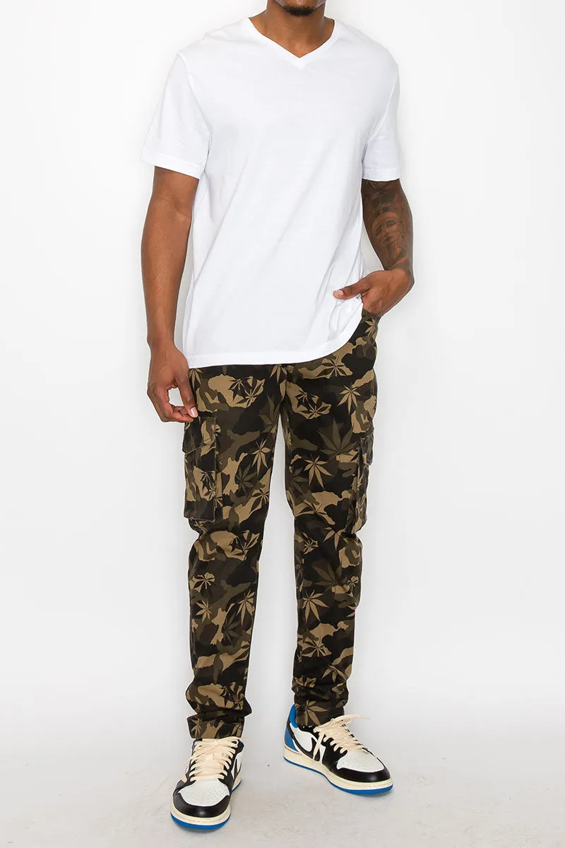 Camo Leaf Cargo Jeans