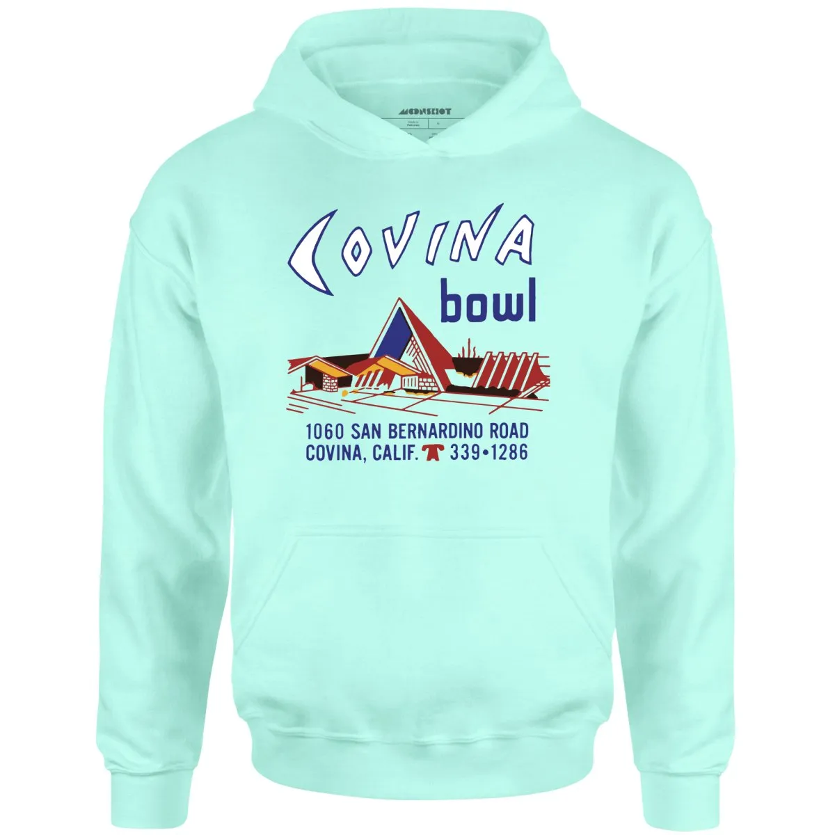 Covina Bowl - Covina, CA - Vintage Bowling Alley - Unisex Hoodie