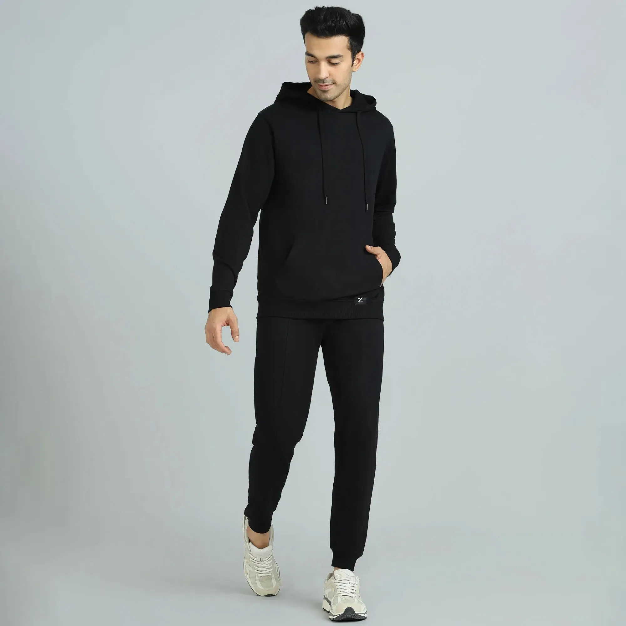 Cruze French Terry Cotton Hoodies Pitch Black
