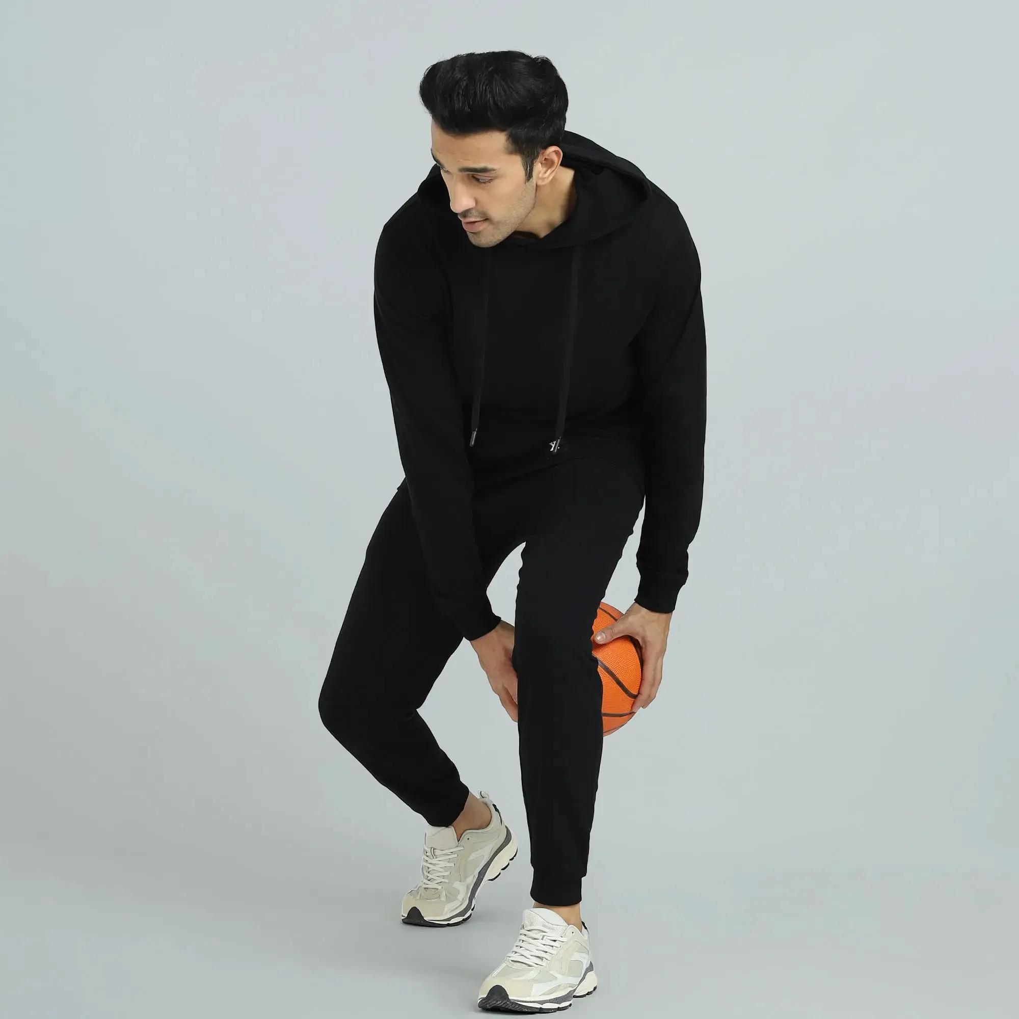 Cruze French Terry Cotton Hoodies Pitch Black