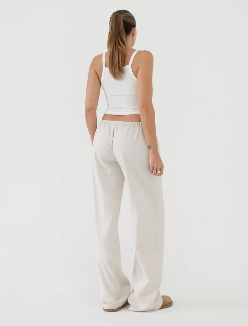 Easy Drawstring Pant | Cream