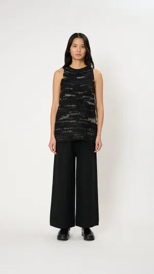 Handknit Threadbare Shell in Black