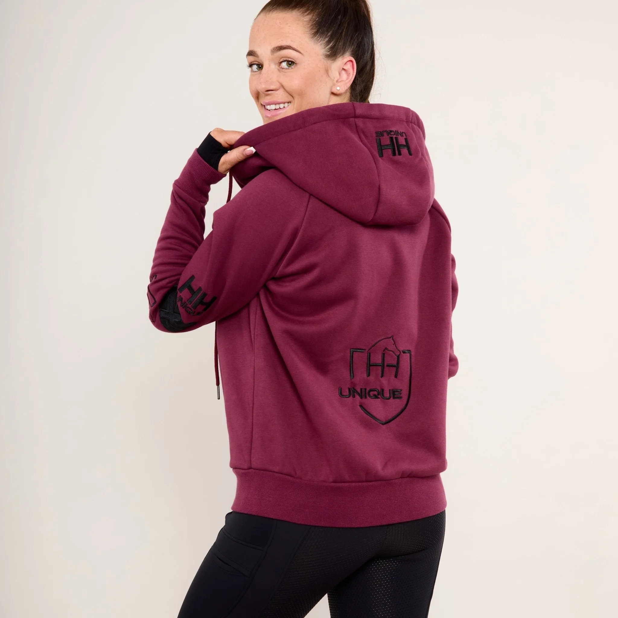 HORZEHOODS® Burgundy 4Seasons Zipped Hoodie