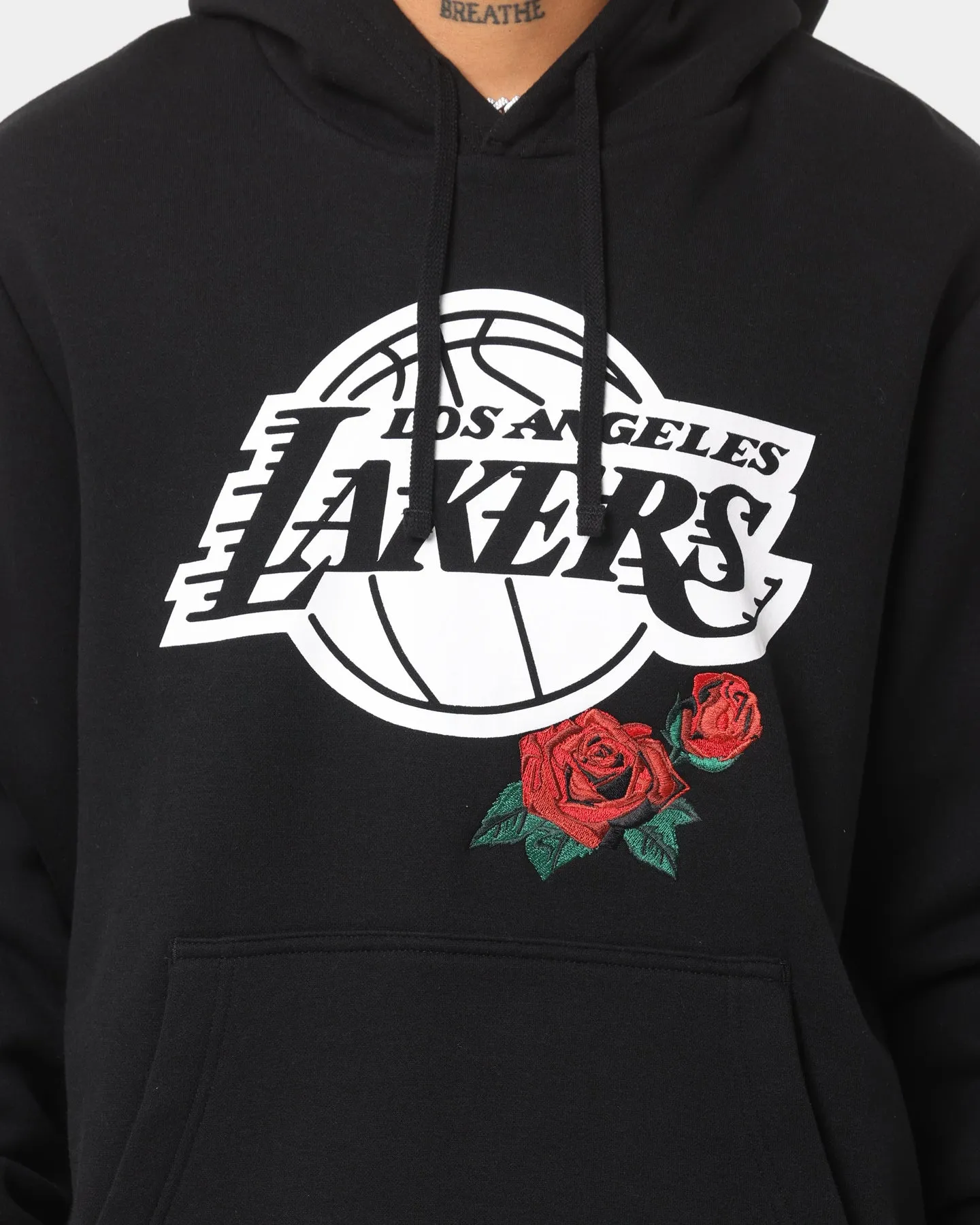 New Era Los Angeles Lakers Large Rose Hoodie Black
