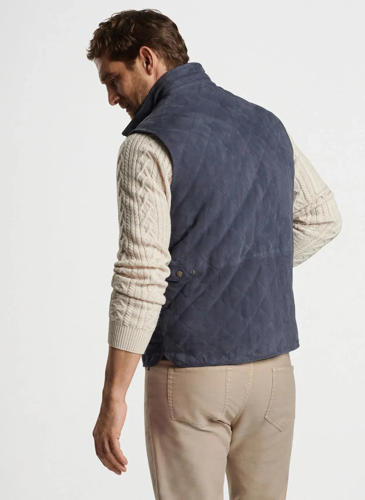 Peter Millar - Essex Quilted Suede Vest - Galaxy