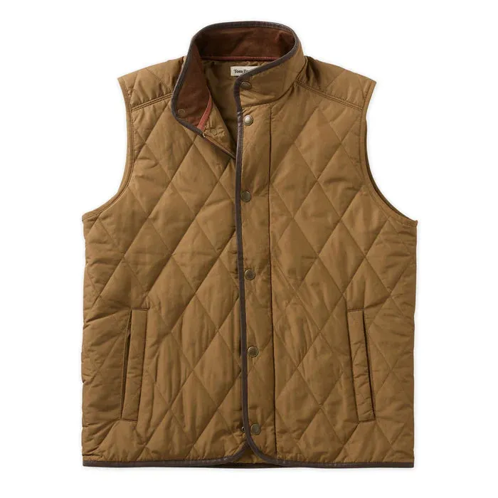 TOM BECKBE QUILTED VEST - TOBACCO