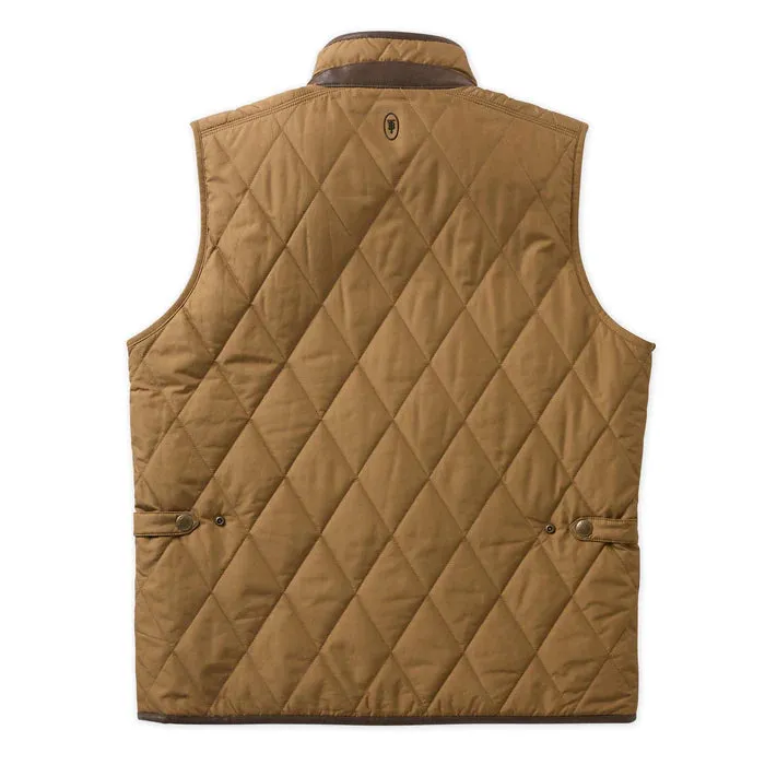 TOM BECKBE QUILTED VEST - TOBACCO